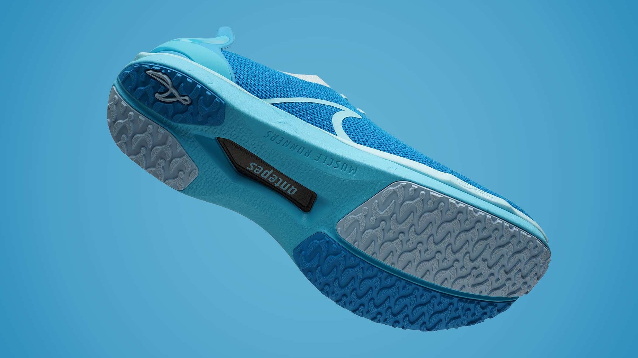 antepes Muscle Runners Hawaii Ocean Blue outsole bottom view